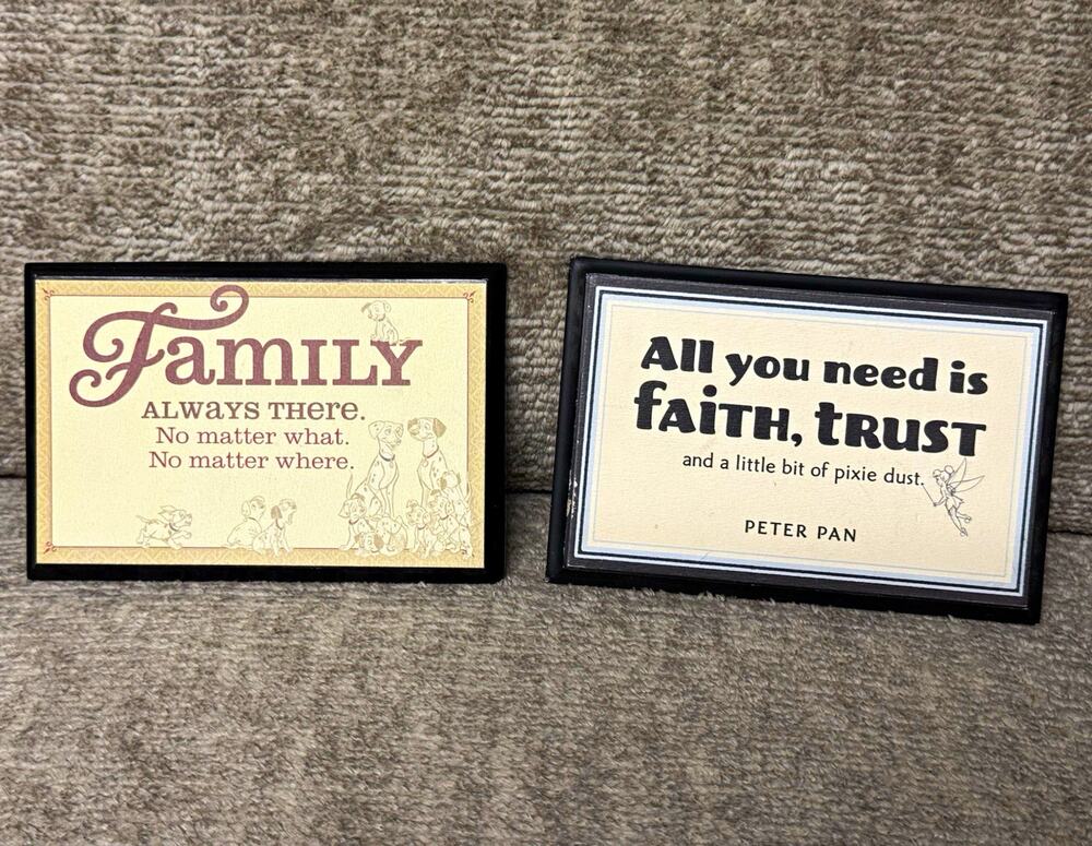 Hallmark Disney Set of 2 Wall Decor 101 Dalmatians & Peter Pan